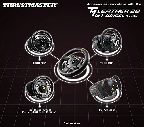 Thrustmaster TM Leather 28GT Wheel Add-on - Volante para T300, TX 458, T500 y TS-PC Racer