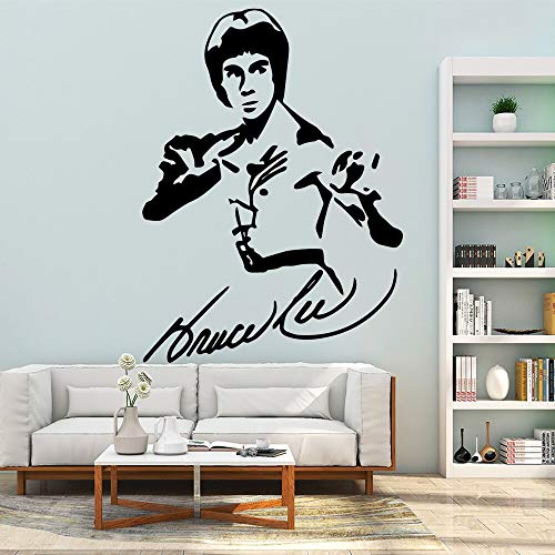 Tianpengyuanshuai Famoso Bruce Lee Decoración para el hogar Decoración de acrílico Decoración de la Sala Tatuajes de Pared 45X60cm