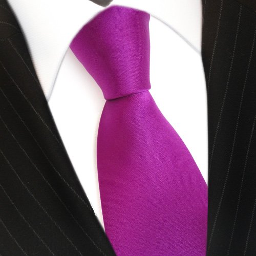 TigerTie - diseñador lazos de satén violeta magenta monocromo poliéster - Tie