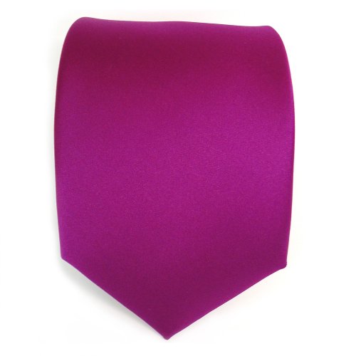 TigerTie - diseñador lazos de satén violeta magenta monocromo poliéster - Tie