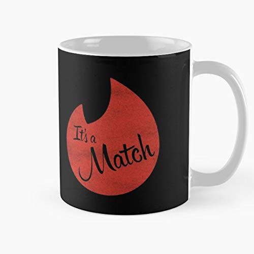 Tinder App Love Grindr Dating Online Swipe Match Right Best Mug Tiene 11oz de Mano Hechas de cerámica de mármol Blanco