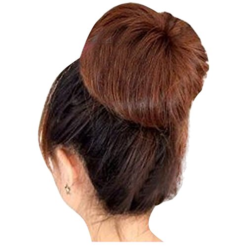 TININNA 3 Piezas Scrunchie Bun del Cabello Updo del Pelo de Esponja del Bollo Anillo del Buñuelo del Pelo de la Talladora del moño Accesorios del Pelo de Las señoras de Las Niños Mujeres Marrón