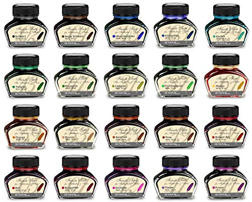 Tinta de pluma estilográfica en tinta de vidrio, Tinta para pluma estilográfica, Tinta estilográfica en Rojo 30ml tintero, Tinta para caligrafía