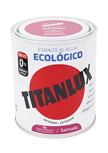 Titanlux - Esmalte Ecológico  Satinado Titan 750 mililitros (Rosa Frambuesa 0552)