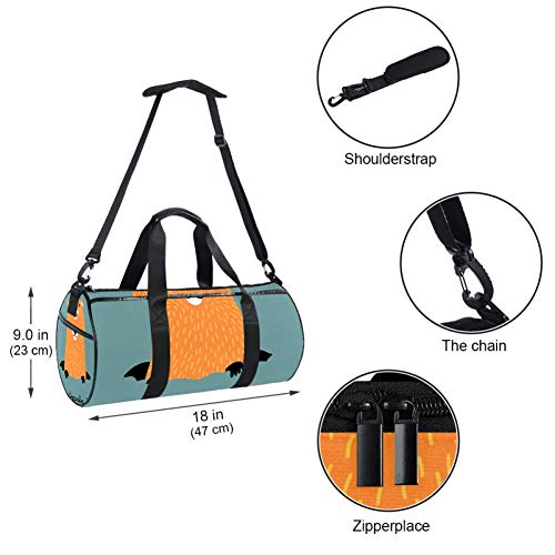 TIZORAX Groundhog On Hole Gym Duffle Bag Drum Tote Fitness Travel Bag Rooftop Rack Bag