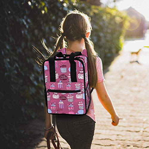 TIZORAX Mochila para mujeres Madurar Fresa Nueva Adolescente Niñas Niños Escuela Colegio Bolsa de Librero Acolchado Senderismo Bolsas de Viaje Casual Daypack estampado 3 14x10.2x4.7 in/35.5x26x12 cm