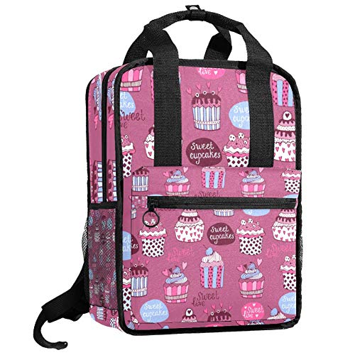 TIZORAX Mochila para mujeres Madurar Fresa Nueva Adolescente Niñas Niños Escuela Colegio Bolsa de Librero Acolchado Senderismo Bolsas de Viaje Casual Daypack estampado 3 14x10.2x4.7 in/35.5x26x12 cm