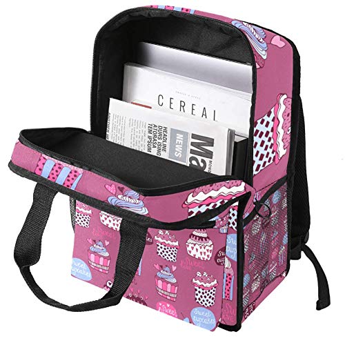 TIZORAX Mochila para mujeres Madurar Fresa Nueva Adolescente Niñas Niños Escuela Colegio Bolsa de Librero Acolchado Senderismo Bolsas de Viaje Casual Daypack estampado 3 14x10.2x4.7 in/35.5x26x12 cm