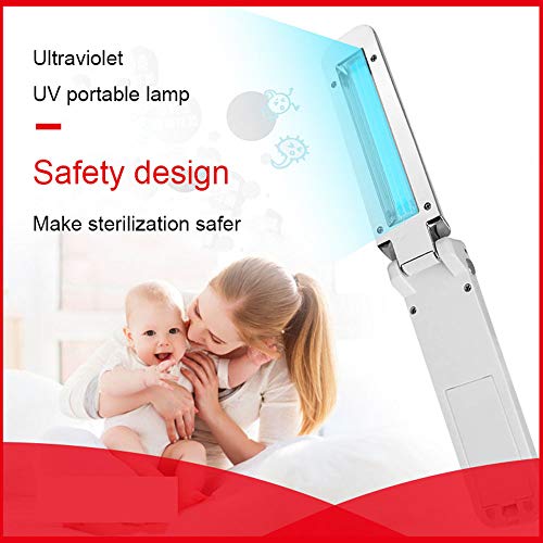 Tlyd Portátil Viaje Desinfección UV Palillo Hogar Plegable Portátil LED Lámpara Desinfección Y Esterilización Conexión USB Adecuado para Las Necesidades Diarias/Palillos/Cucharas/Vajilla