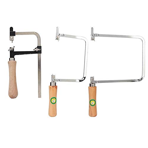 TMISHION 3 Unids/Set Joyeros Sawbow Saw Frame, Sierra de Arco portátil en Forma de U Sierra de Arco Marco de Sierra para Metales Herramientas de Mano DIY Sawbows para joyería Craft