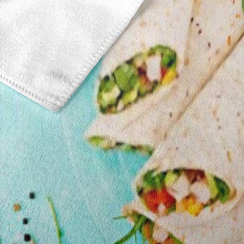 Toalla de microfibra para playa, burritos Envolturas de verduras de pollo en toallas de baño ligeras Secado rápido Toallas de viaje livianas Toallas de baño de playa ultra absorbentes Toallas de bañ