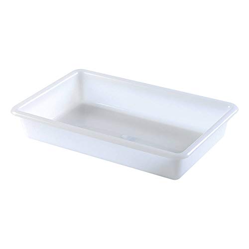 TODO HOGAR Bandeja Plastico color Blanco (Nº 3-435x285x75, Pack de 6 Und.) Cubeta Alimentaria Ideal para Hogar y Hosteleria