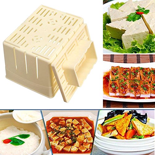 Tofu Presser, Tofu Press Maker Molde Caja Plástico PP Soybean Curd Making Machine,Tofu Maker Mold Kit,Cheese Cloth Soy DIY Molde de Prensa Herramienta de Cocina