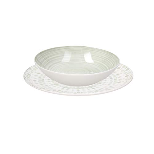 Tognana ME070185598 Gipsy Soft - Servicio de mesa de Porcelana, 18 Piezas