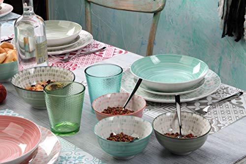 Tognana ME070185598 Gipsy Soft - Servicio de mesa de Porcelana, 18 Piezas