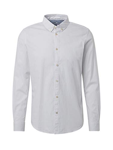 Tom Tailor Casual 1008320 Camisa, Blanco (White 20000), XXX-Large para Hombre