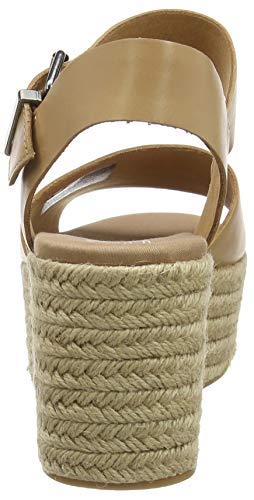 Tommy Hilfiger Natural Flatform Sandal, Sandalias Punta Cerrada para Mujer, Marrón (Dusty Bronze Gqe), 39 EU