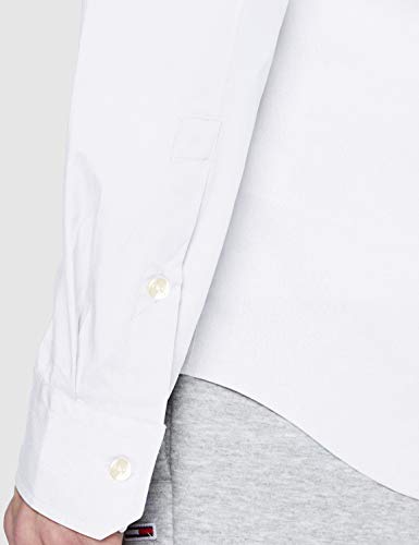 Tommy Hilfiger Original Stretch Camisa, Blanco (Classic White 100), X-Large para Hombre