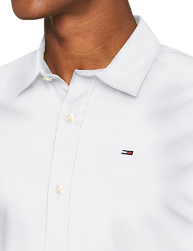 Tommy Hilfiger Original Stretch Camisa, Blanco (Classic White 100), X-Large para Hombre