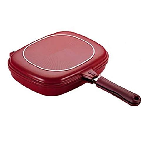 Tongdejing Sartén Bandejas Tortilla Doble Cara Filete Utensilios Cocina antiadherentes Hornear Cuadrado Desayuno Cocina Panqueque Olla Profesional