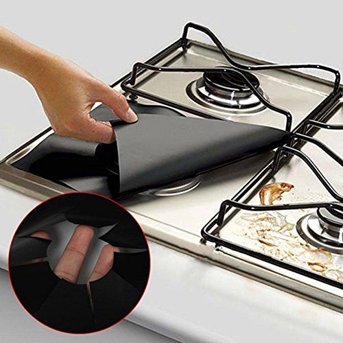 TOOGOO 2pzs/Lote Protector de Quemador de Mesa de Estufa hornilla a Gas Reutilizable Cubierta de Forro para Limpiar Herramientas de Cocina