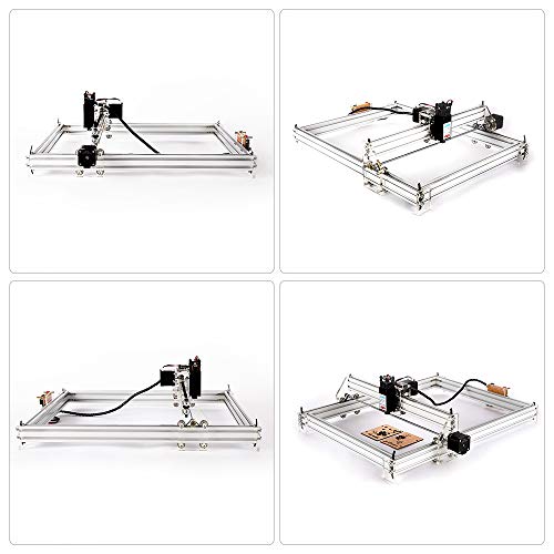 TOPQSC Bachin 4050 2500 mW CNC Máquina de Tallado Kit,Grabador Láser de Escritorio 12V USB Carver, Impresora Láser de Potencia Ajustable, Retrato enEscala de Grises, Billetera, Estuche de Teléfono