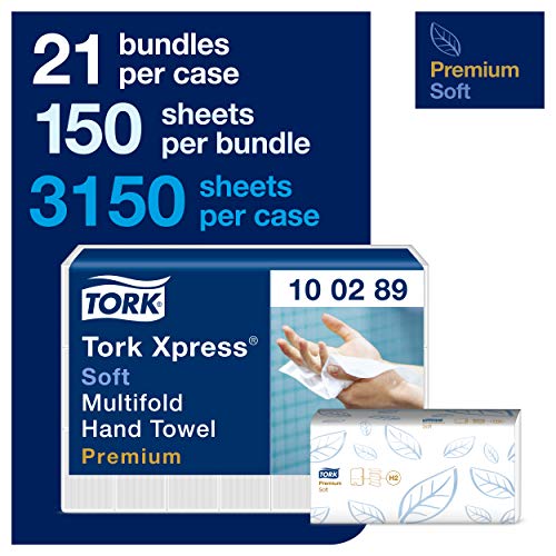 Tork 100289 - Pack de 3150 toallas de mano de papel, 2 capas, color blanco