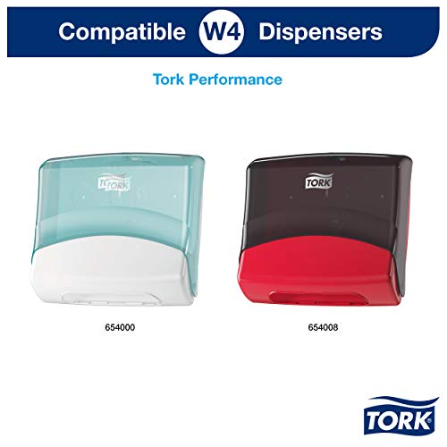 Tork 530278 Paño de limpieza ultrarresistente Premium / 1 capa / Papel multiuso compatible con el sistema W4 / 1 paquete x 100 paños / color azul