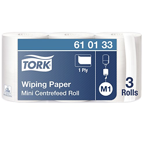 Tork 610133 Papel de secado Advanced/Paños de papel compatibles con el sistema M1 / 3 x bobinas / 1 capa - Blanco