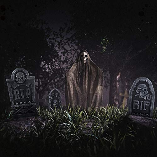 Toyandona - Juego de 5 lápidas para Halloween, espuma de Halloween, con estacas de metal para decoración