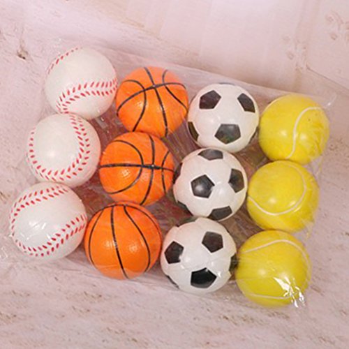 TOYMYTOY 4 piezas Baby Soft Hand Rattle Toys Colorful Sports Ball Muñecas Infantiles para Bebés Recién Nacidos (Fútbol + Baloncesto + Béisbol + Tenis)