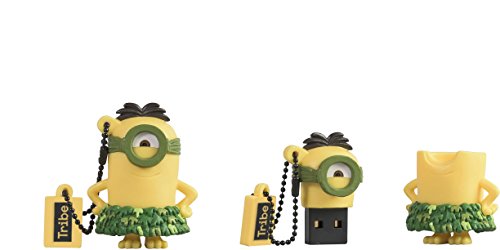 Tribe Los Minions Despicable Me Minion Au Naturel - Memoria USB 2.0 de 16 GB Pendrive Flash Drive de Goma con Llavero