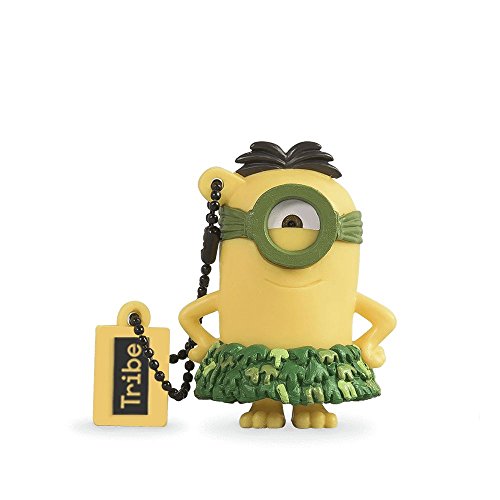 Tribe Los Minions Despicable Me Minion Au Naturel - Memoria USB 2.0 de 16 GB Pendrive Flash Drive de Goma con Llavero