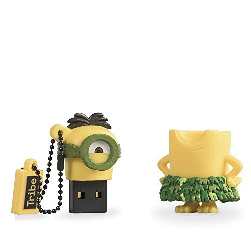 Tribe Los Minions Despicable Me Minion Au Naturel - Memoria USB 2.0 de 16 GB Pendrive Flash Drive de Goma con Llavero