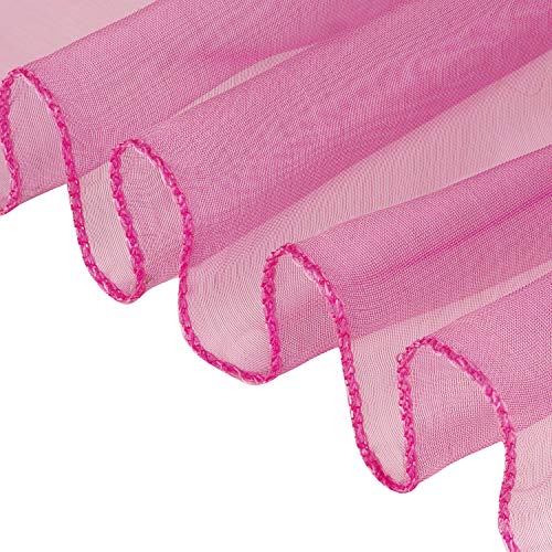 Trimming Shop 50-150 Piezas Organza Banda Cubierta para Silla Fuller Lazo Cinta Boda Fiesta Cumpleaños Banquete Recepción Decoración - 17cm X 274cm - Rosa Intenso/Fucsia, Pack of 50