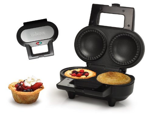 Tristar SA-1124 - Máquina para hacer tartas, carcasa de acero inoxidable, 2 tartas por sesión