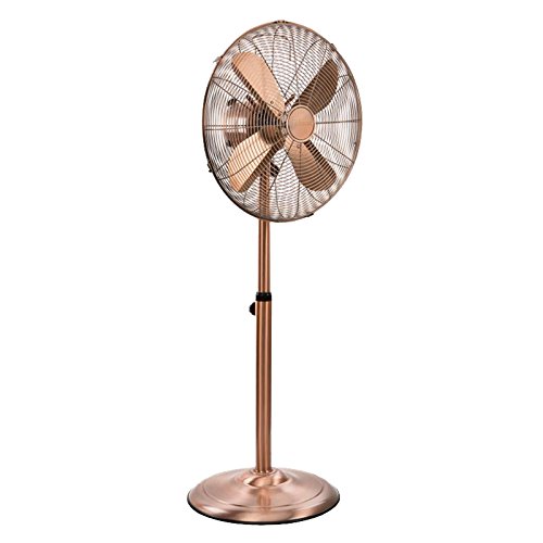 Tristar VE-5971 Ventilador de pedestal con 40 centímetros de diámetro , 50 W, Metálico, Acabado cobre retro