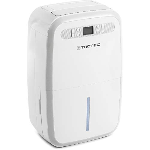 TROTEC Deshumidificador eléctrico TTK 95 E, 30L/24h, Depósito 7,2L, Portátil, Para Habitaciones de hasta 90m²/230m³, 700 W,Auto-Apagado, Higrostato Automático, etc.