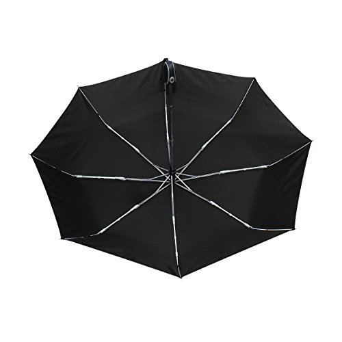 Trushop Paraguas Automático Funny Scottish Terrier Dogs with Tag Blue Compact Automati Wind Proof Travel Umbrella