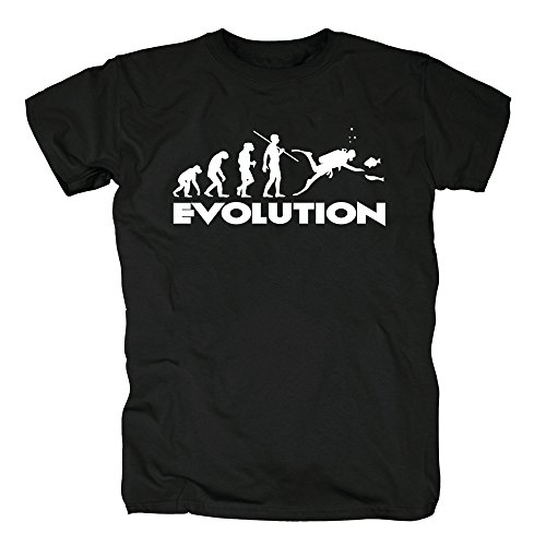 TSP Buceo de la evolución Camiseta para Hombre T-Shirt L Negro