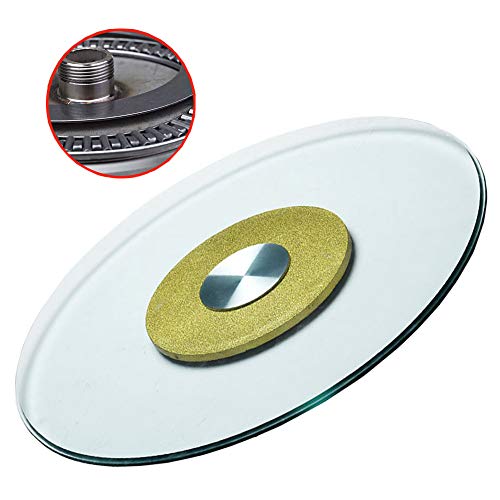 TTBB Lazy Susan Bistro - Redonda De Comedor De Vidrio Templado - Bandeja Giratoria,Base De Aluminio,Fuerte Capacidad De Carga,Estable,Rotación Silenciosa,Fácil De Limpiar,Plato para Servir