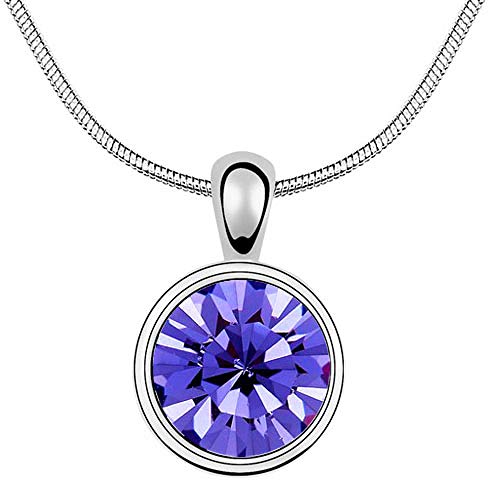 TTDAltd Collar Zircon Collar de azúcar Colgante Joyas Chica Accesorio Regalo Cristal-Púrpura