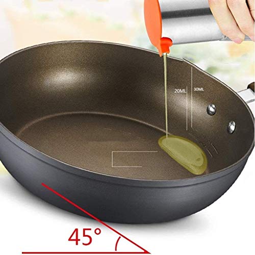 TTZY Humo de la Cocina Ollas Sartenes Cacerola Antiadherente sartén Wok Pan Pot Filete SARTÉN Menos Combustible de Horno fácil de Limpiar Gas, 28cm SHIYUE (Size : 26CM)