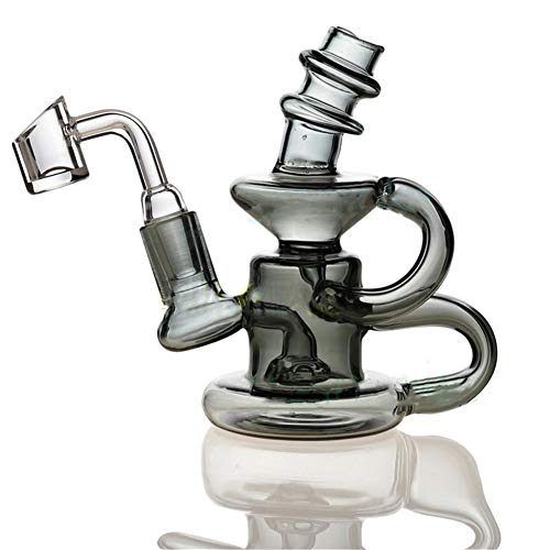 Tubos de agua de cristal para tuberías de agua Dab Oil Rigs Awesome Triple Cyclone Honeycomb Heady Bongs Gear Perc Bowl o Banger de cuarzo Gris A