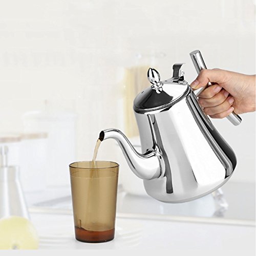 TuToy 1L/1.5 L Cocina De Acero Inoxidable Té Olla Café Olla Agua Hervidor Withtea Infuser Filtro De Colador - 1.5 L