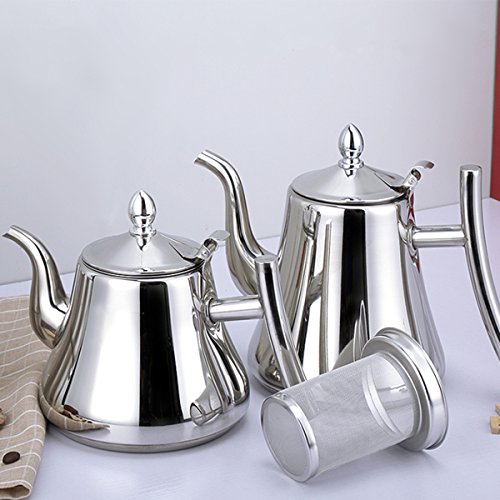 TuToy 1L/1.5 L Cocina De Acero Inoxidable Té Olla Café Olla Agua Hervidor Withtea Infuser Filtro De Colador - 1.5 L