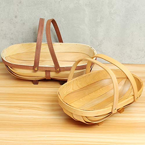 TuToy S/L De Madera Sussex Trug Garden Trugs Alimentos Frutas Verduras Cestas De Almacenamiento Hechas A Mano - S