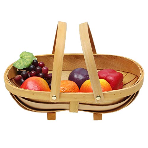 TuToy S/L De Madera Sussex Trug Garden Trugs Alimentos Frutas Verduras Cestas De Almacenamiento Hechas A Mano - S