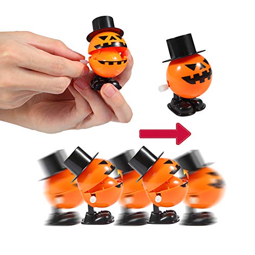 Twister.CK Halloween Pumpkin Ghost Skull Wind Up Toys, Divertidos Juguetes de Salto para la Fiesta de Halloween Goody Bag Filler (Paquete de 12)