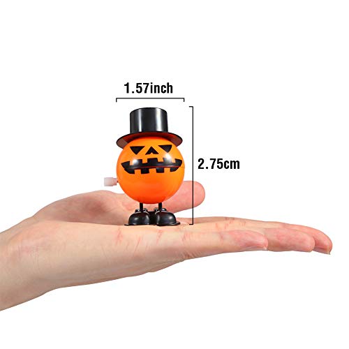 Twister.CK Halloween Pumpkin Ghost Skull Wind Up Toys, Divertidos Juguetes de Salto para la Fiesta de Halloween Goody Bag Filler (Paquete de 12)